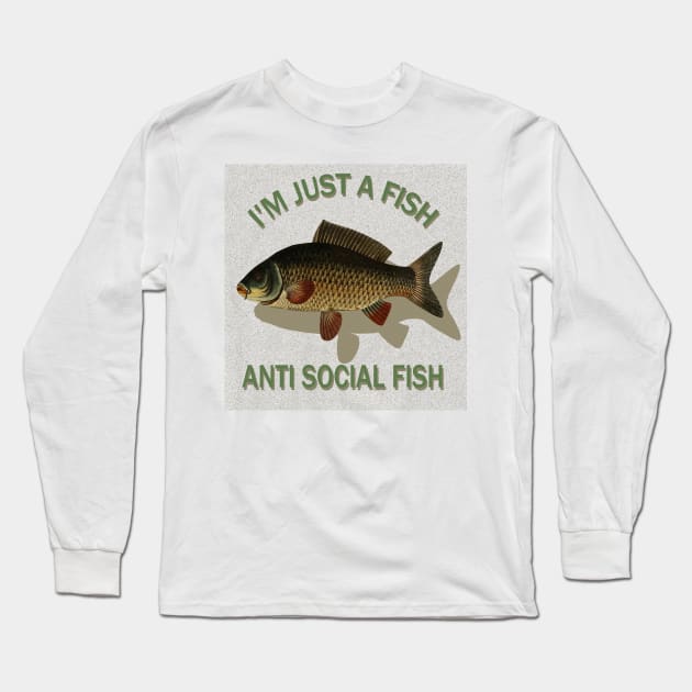 anti social fish Long Sleeve T-Shirt by svksesmatamv